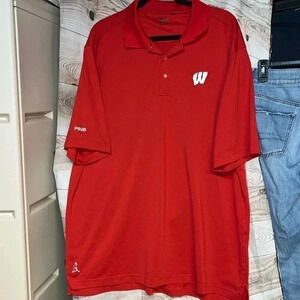 WISCONSIN BADGERS PING GOLF POLO SHIRT XL
